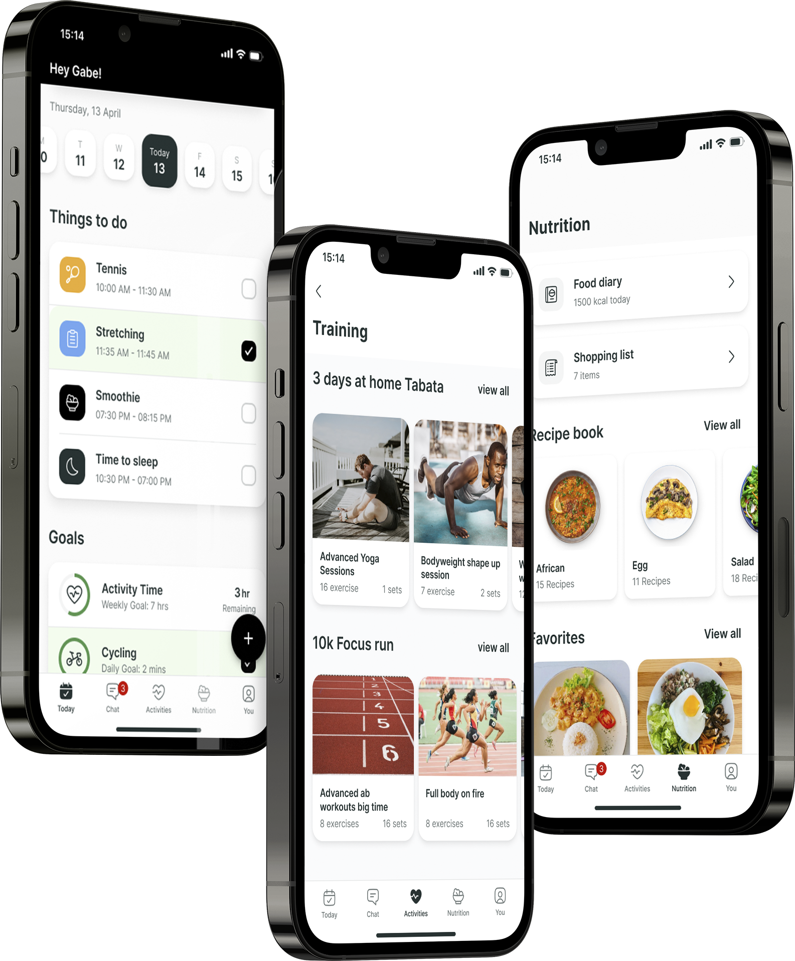 A mockup of the coaching app showcasing the features.